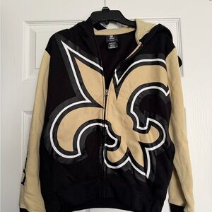 NFL New Orleans Saints Boys Zip-Up Hoodie (Size Medium 10–12)